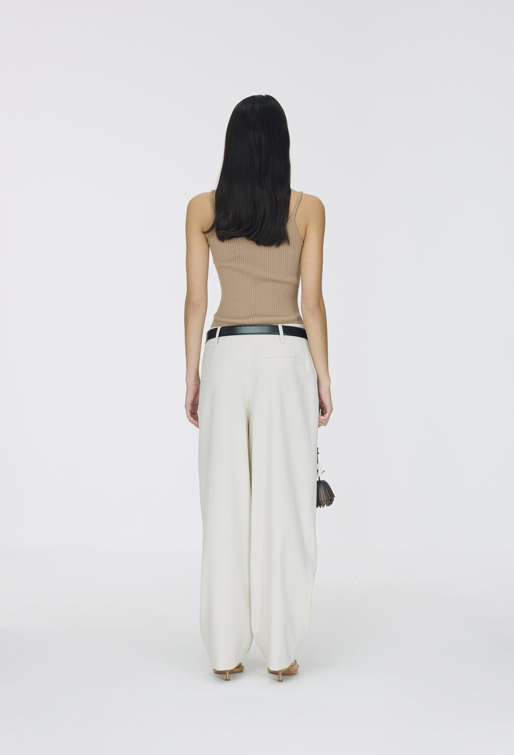 Wool Wrap Trousers Light Beige