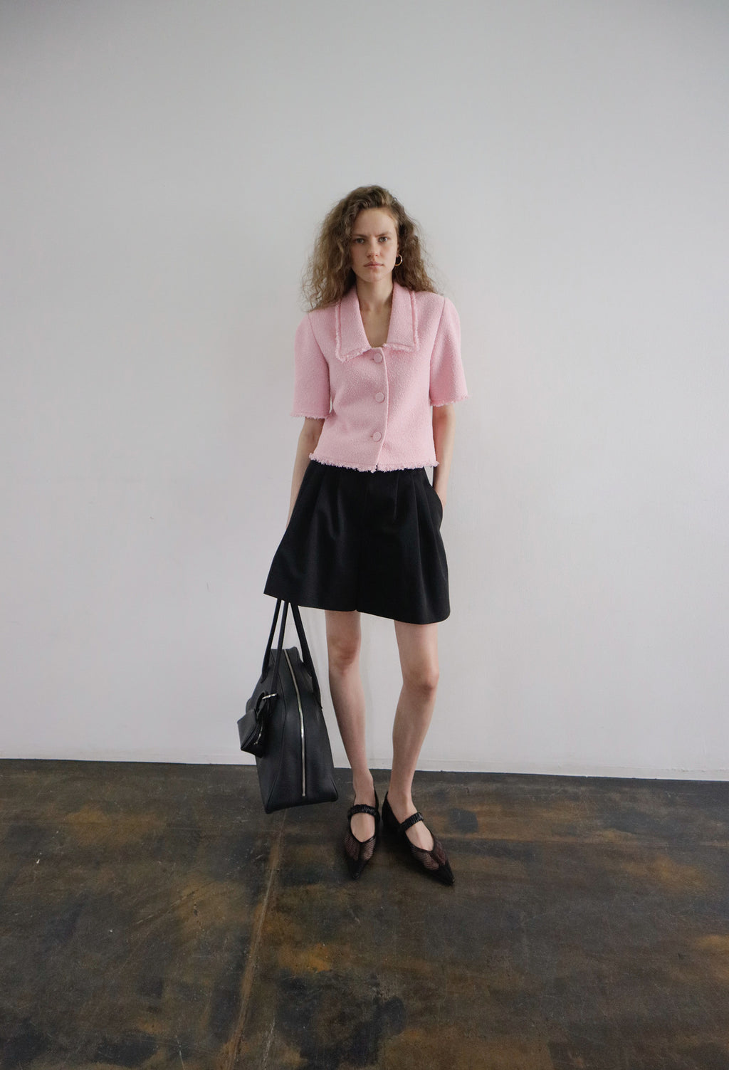 [리퍼브] 25SS 코튼 턱 쇼츠 블랙