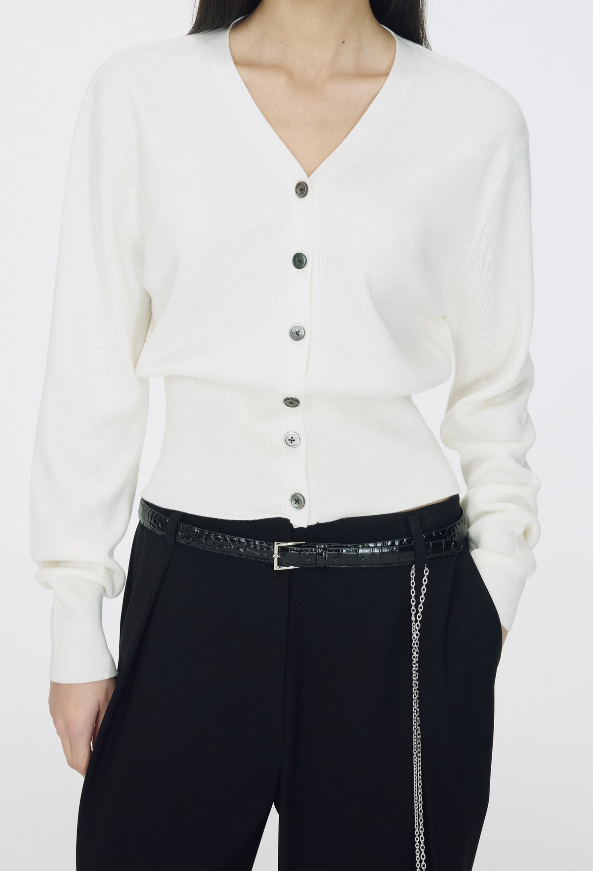 Spring Wool Cardigan Ivory