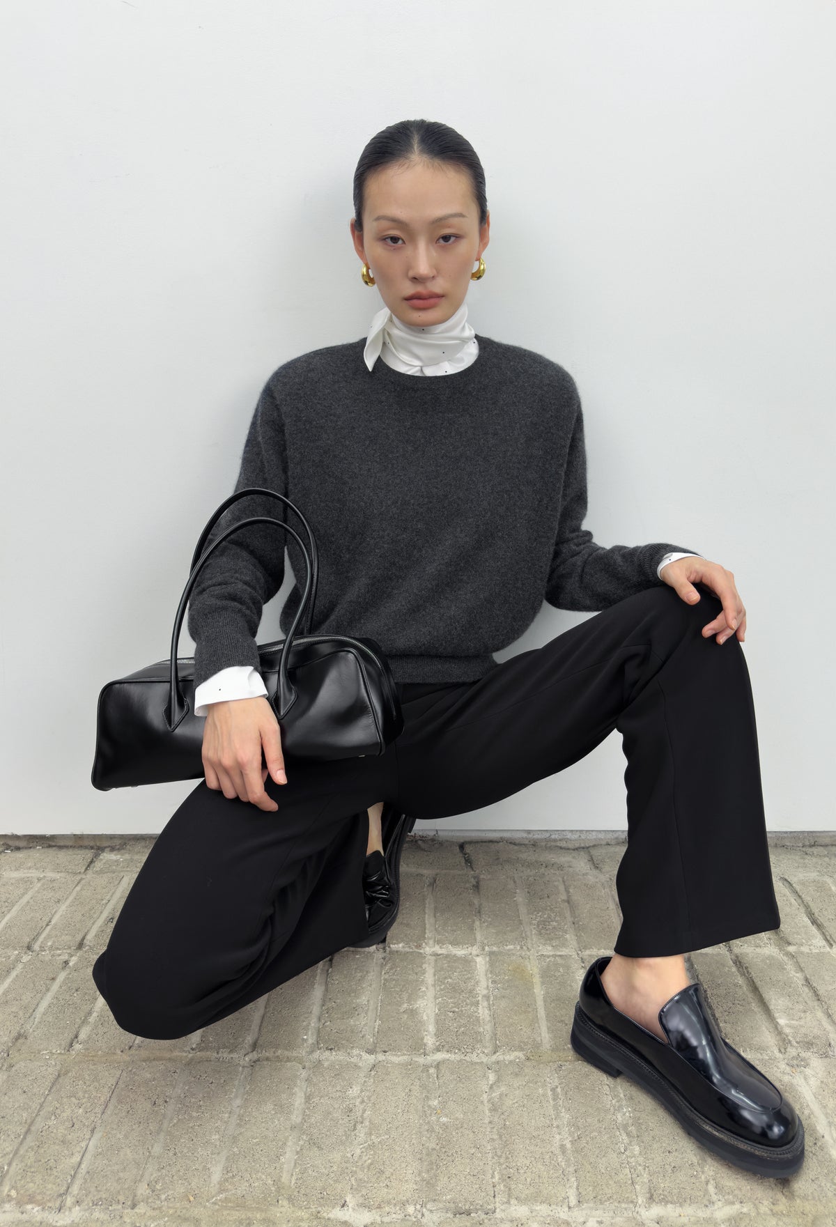 [리퍼브] 25FW 고밀도 슬림핏 팬츠 블랙