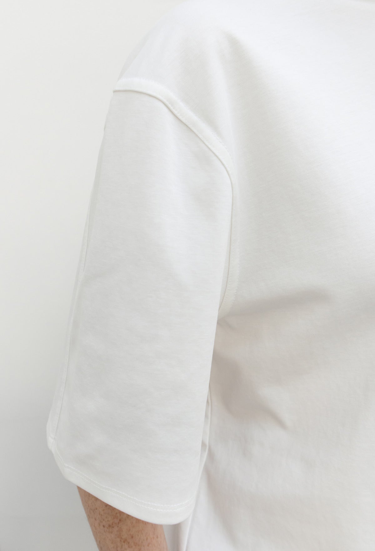 Overfit Cotton T-Shirt Ivory