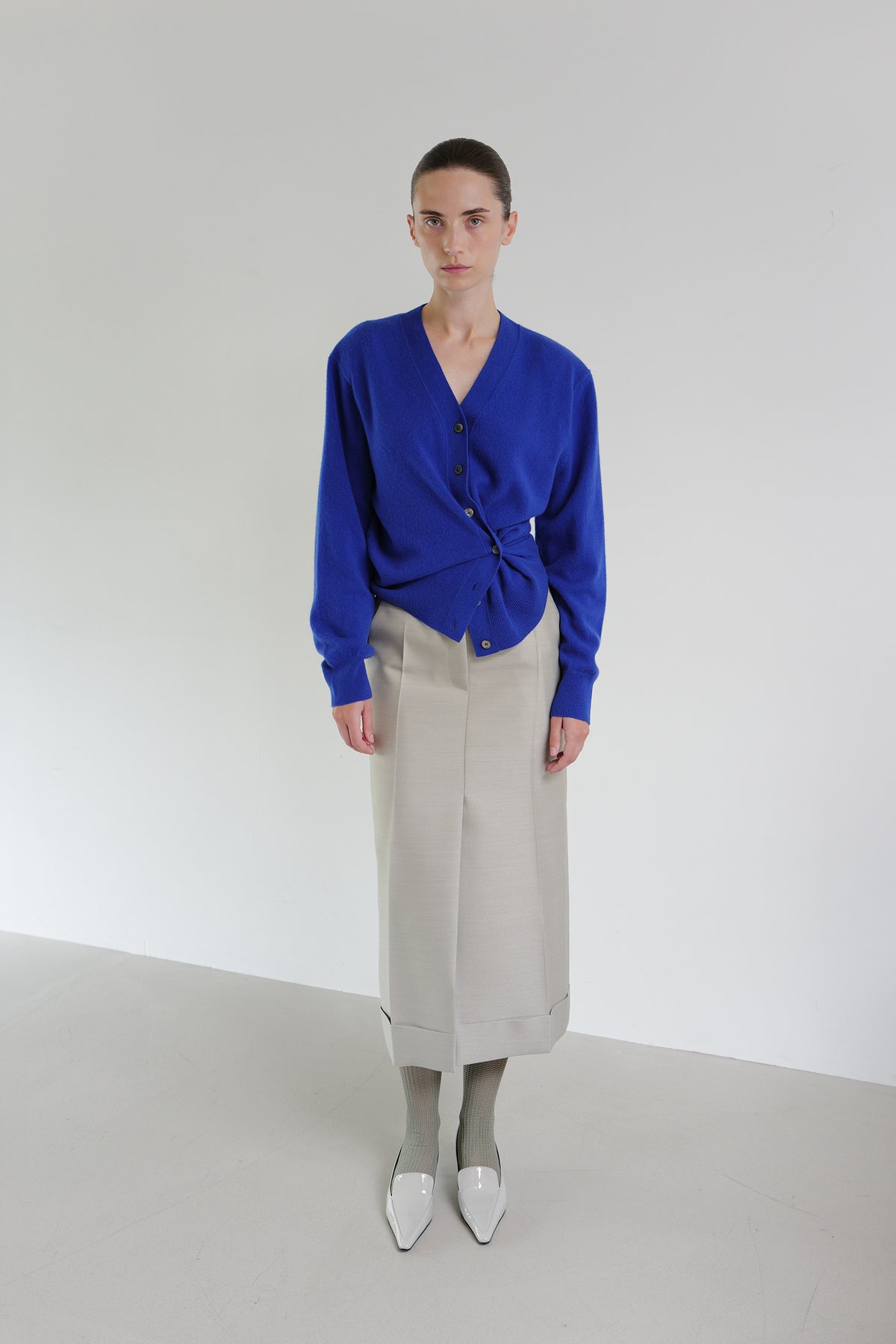 Cashmere 100 Padded Cardigan Ultramarine