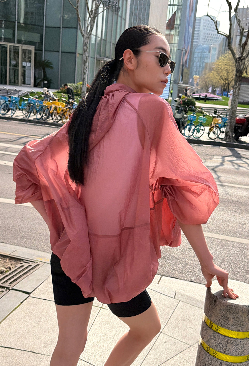 Airy Nylon Jumper Pink
