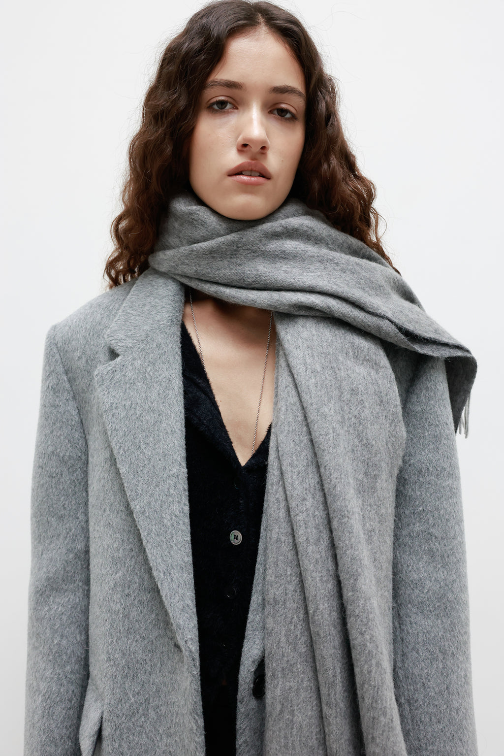 Combi Lambswool Muffler Gray