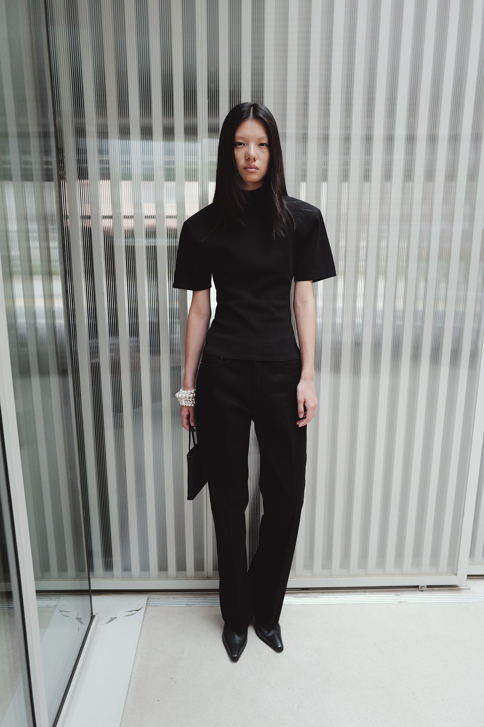 High-density short-sleeve knit