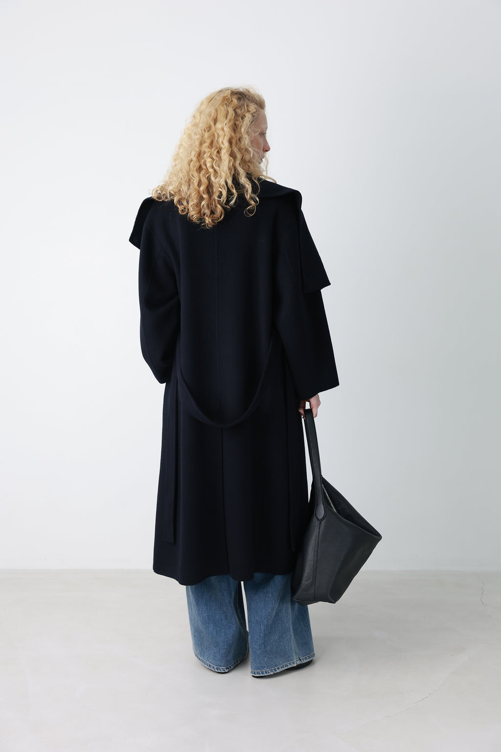Superior Cashmere Coat Dark Navy