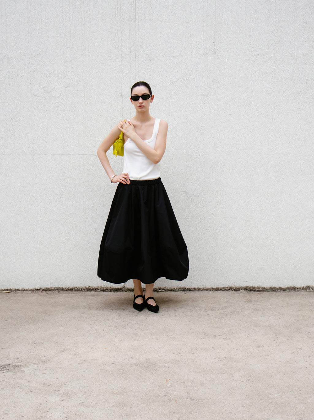 Balloon Full Skirt Black