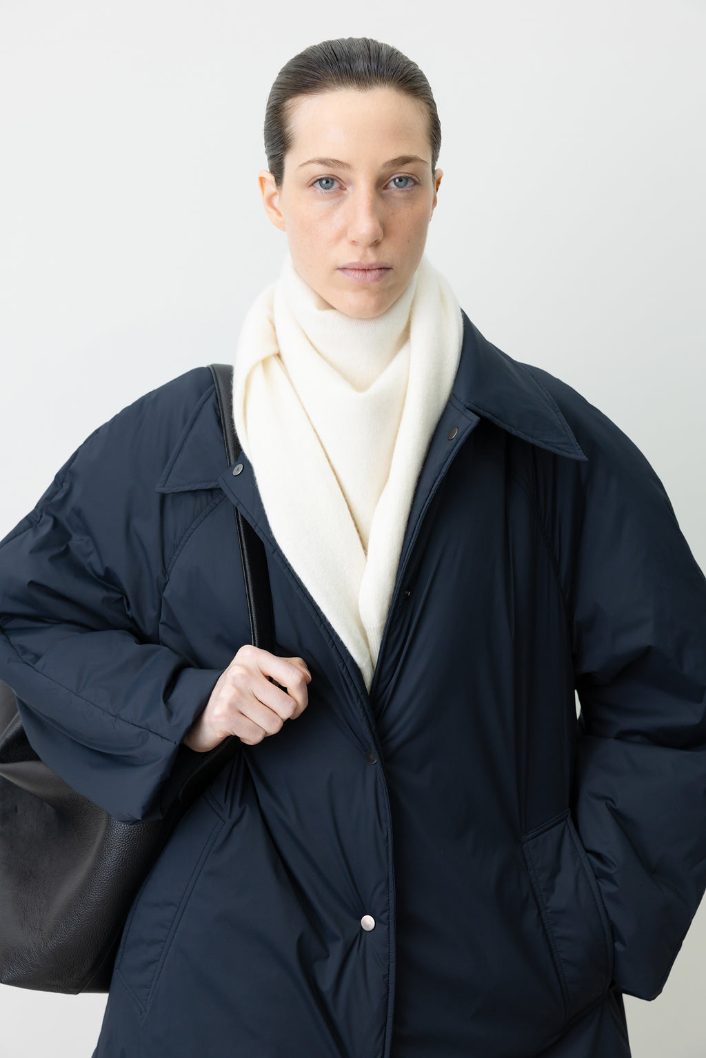 Padded Mac Coat Navy