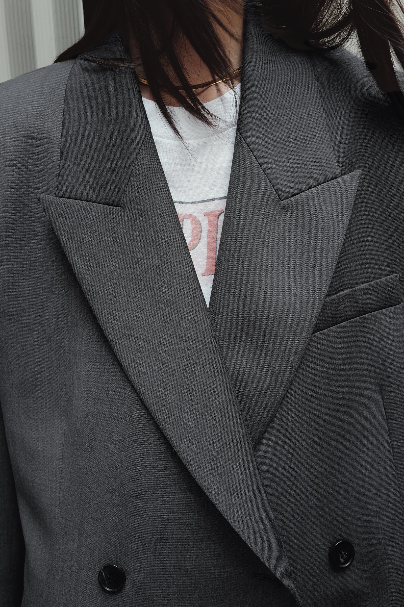 Double-breasted wool jacket