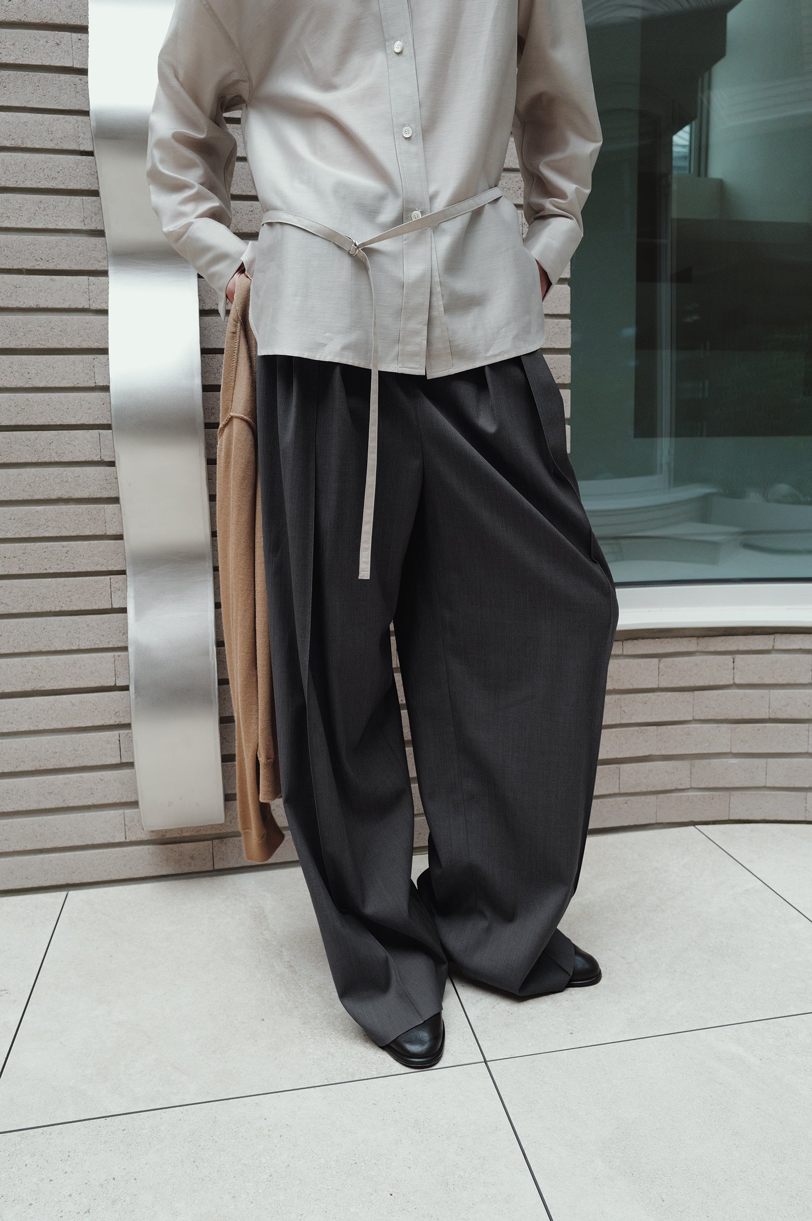 Micro Pintuck Trousers