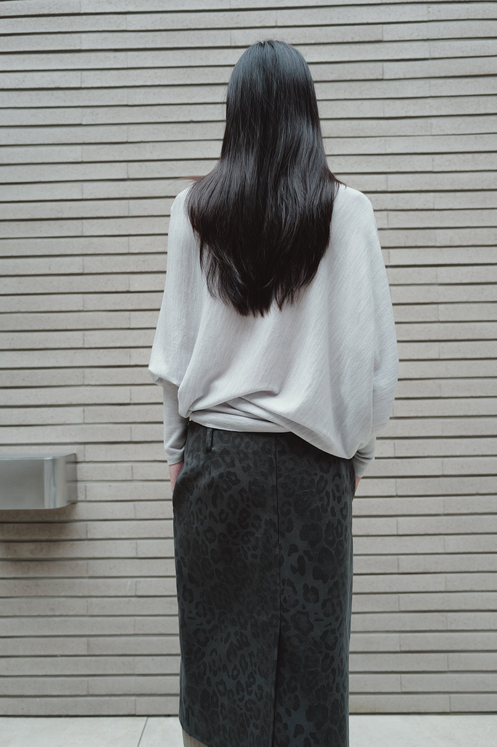 Washable 100% Wool Pullover Light Gray