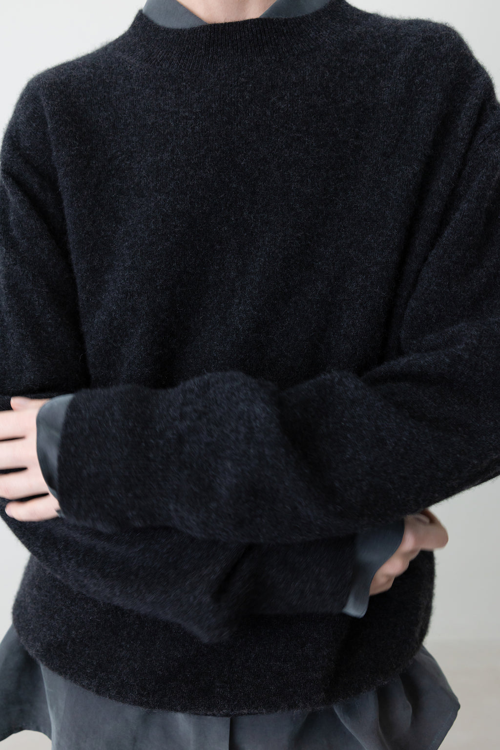 Cashmere 100 Overfit Pullover Charcoal