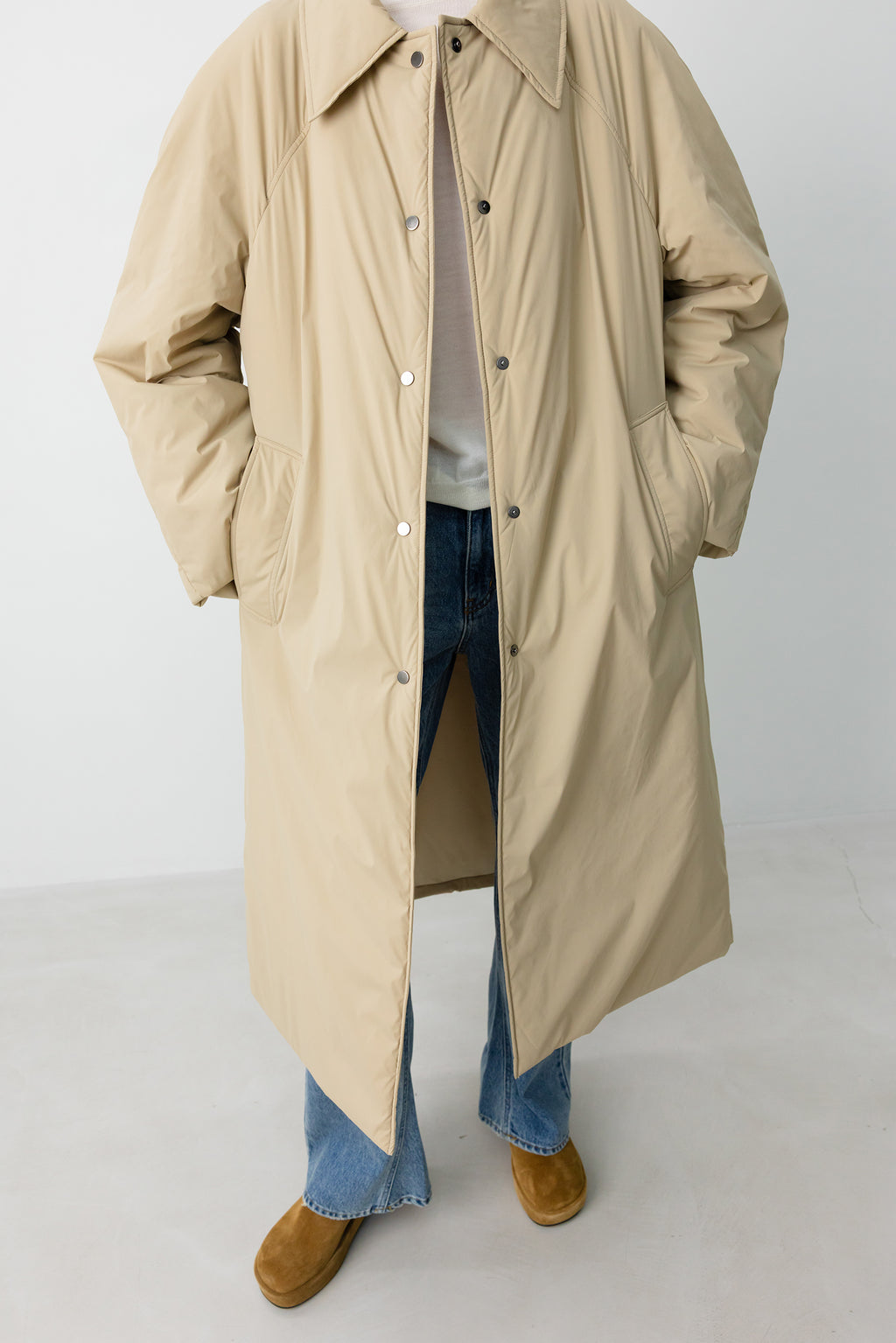 Padded Mac Coat Beige