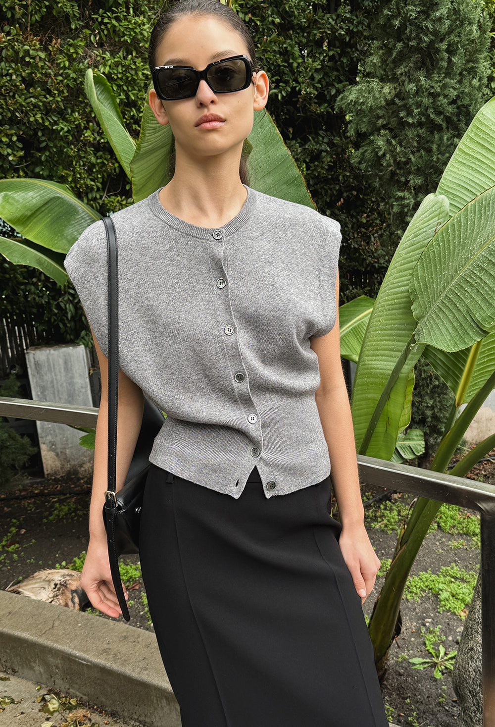 Spring Wool Vest Gray