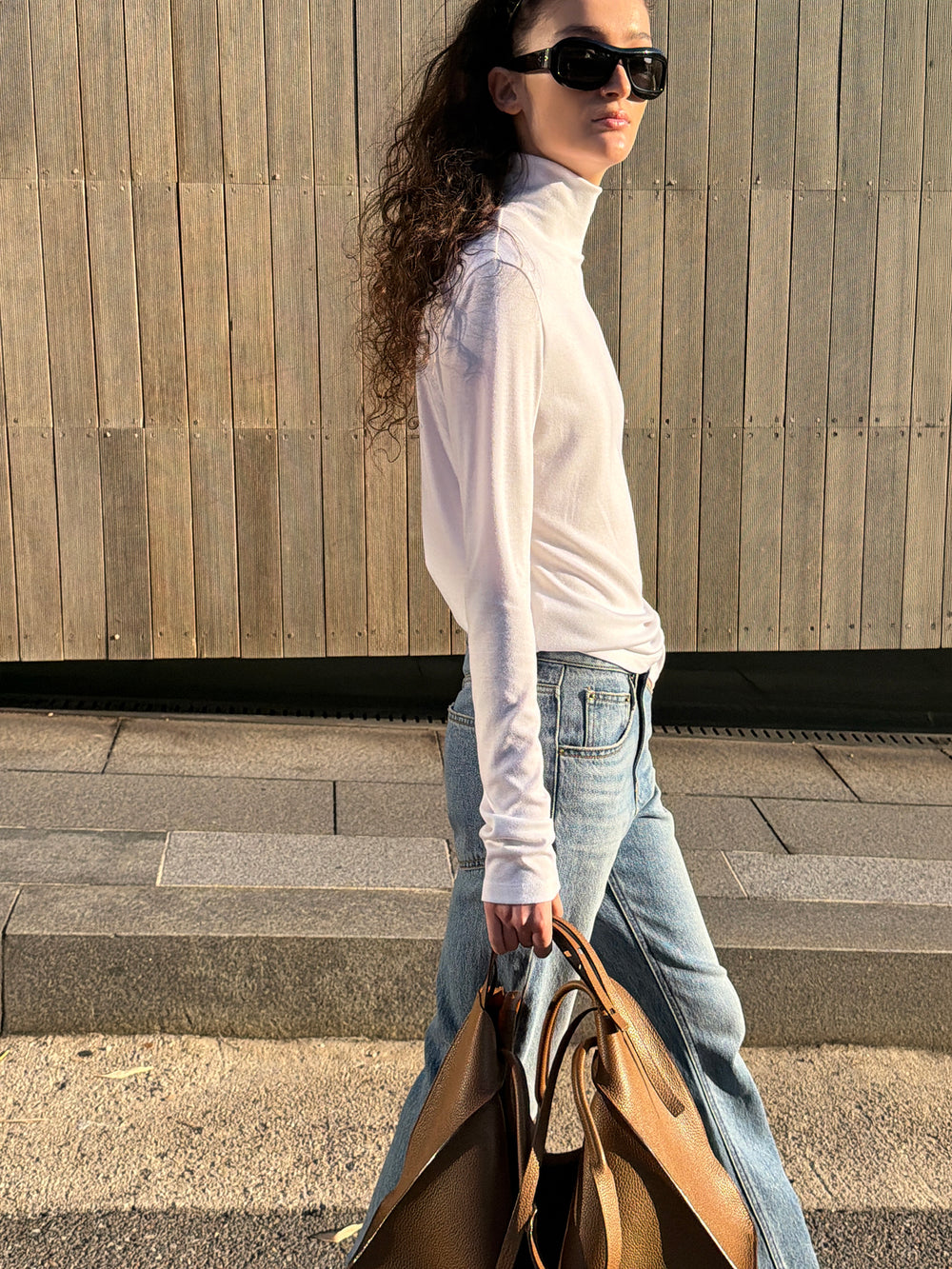 Milky Turtleneck T-shirt White