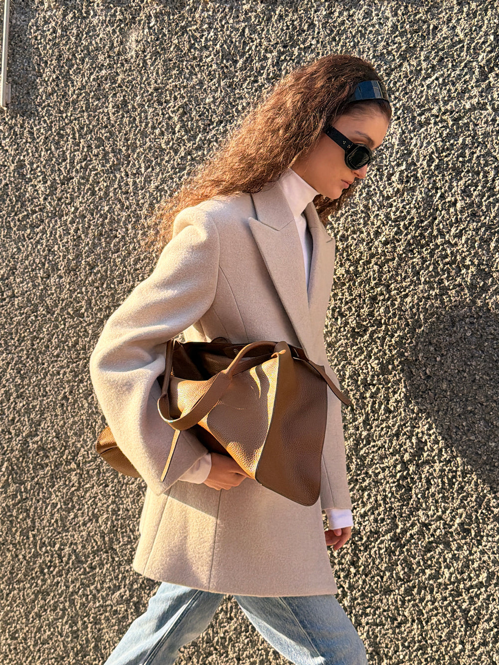 Hourglass Silhouette Coat Ecru