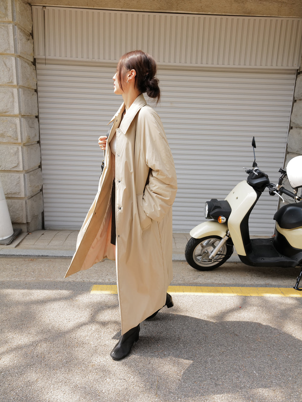 Padded Mac Coat Beige
