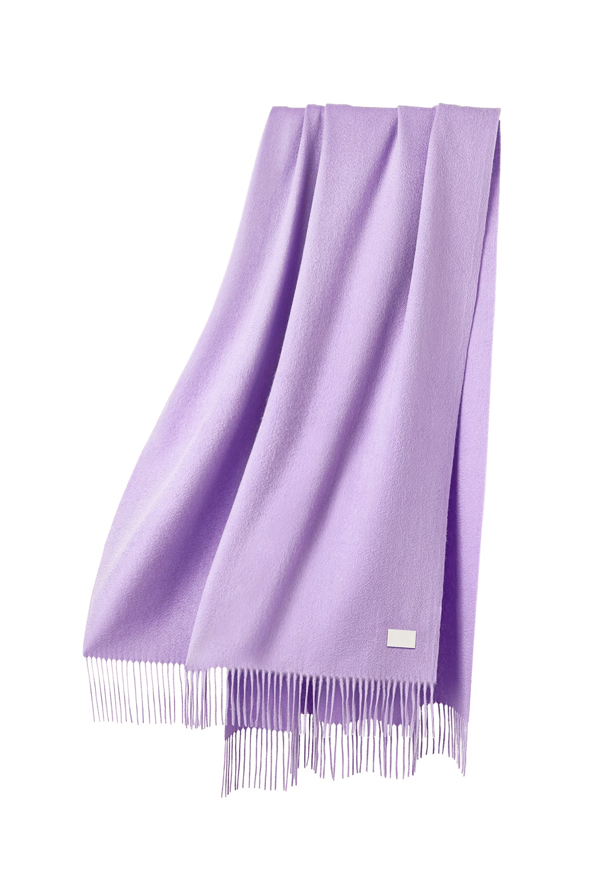 Lambswool Fringe Muffler Lavender