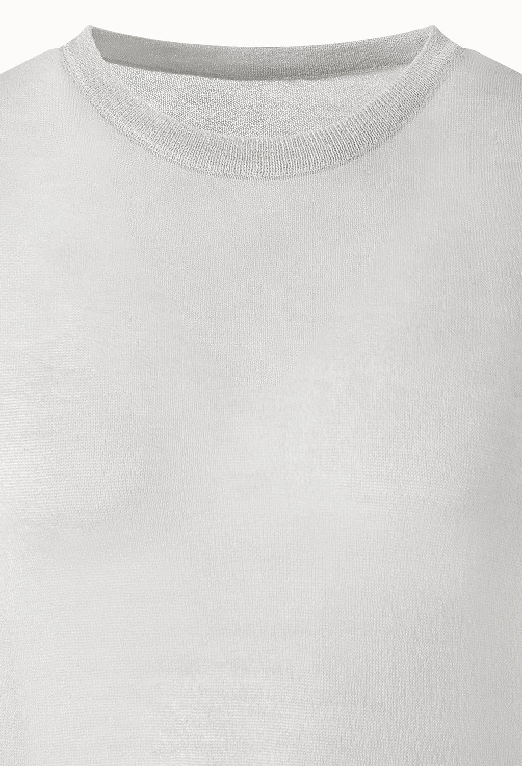 시스루 반팔 니트 - 그레이