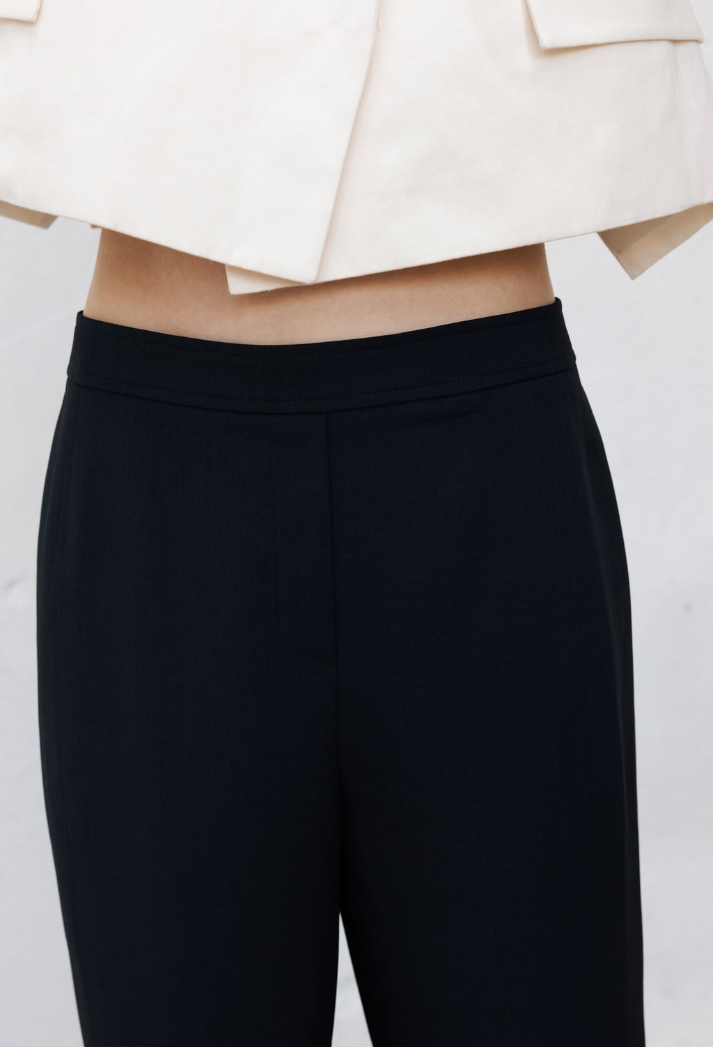 Two-Way Stretch Straight Pants Dark Navy