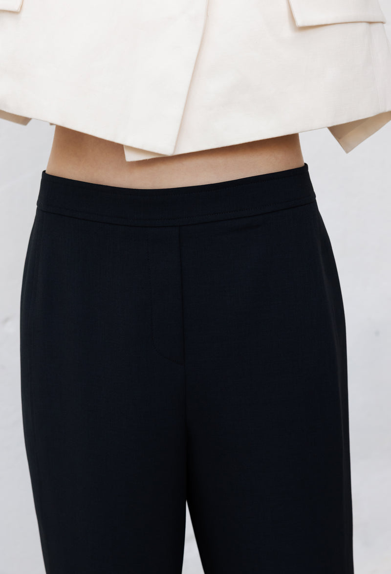 Two-Way Stretch Straight Pants Dark Navy
