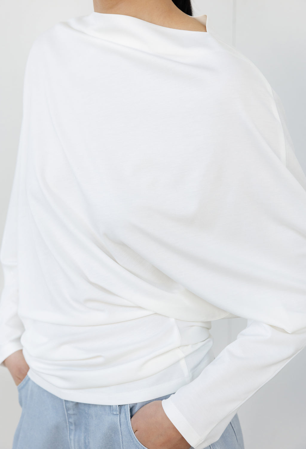 오프셋 져지 탑 아이보리