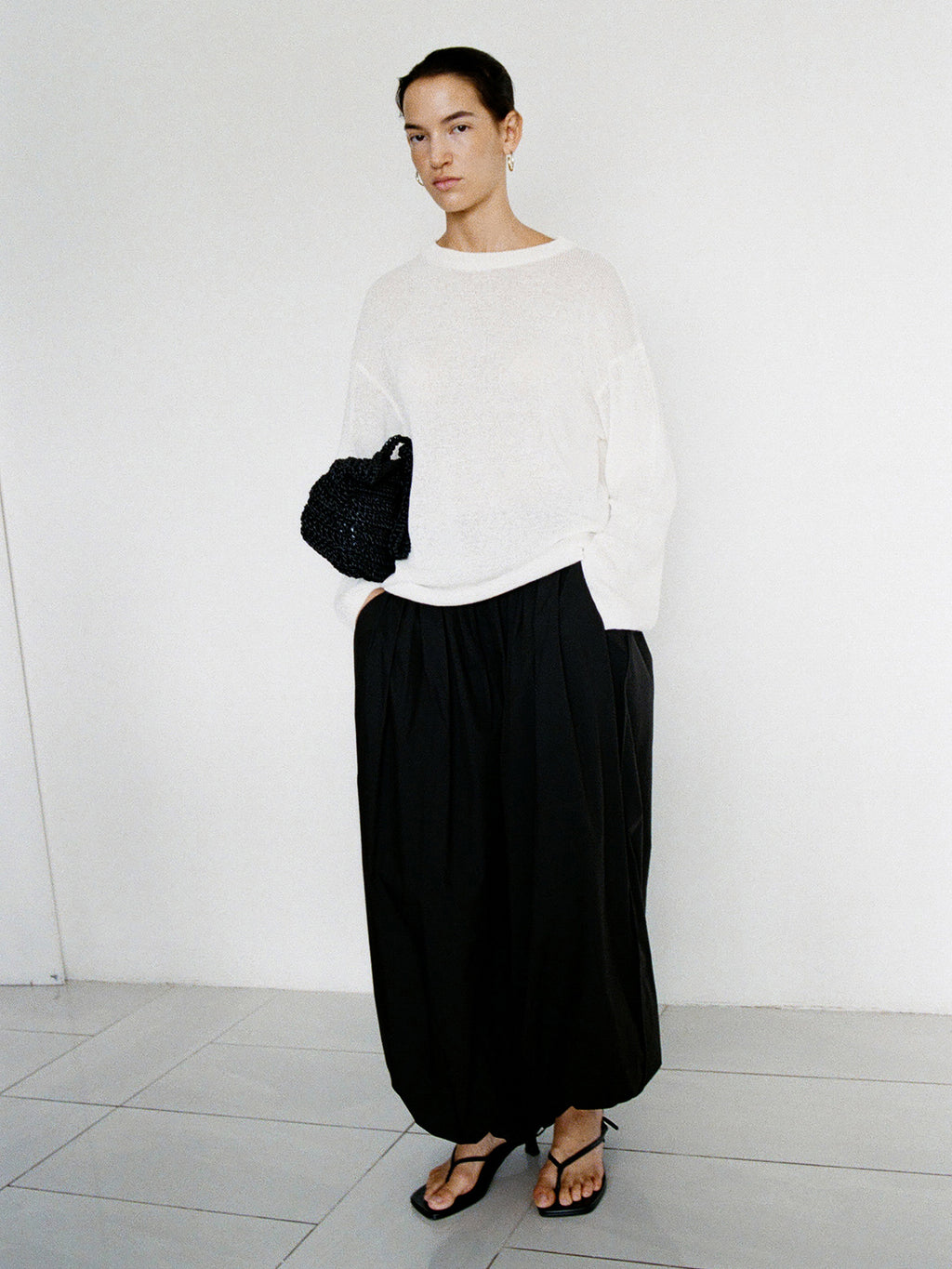 Parachute Banding Pants Black