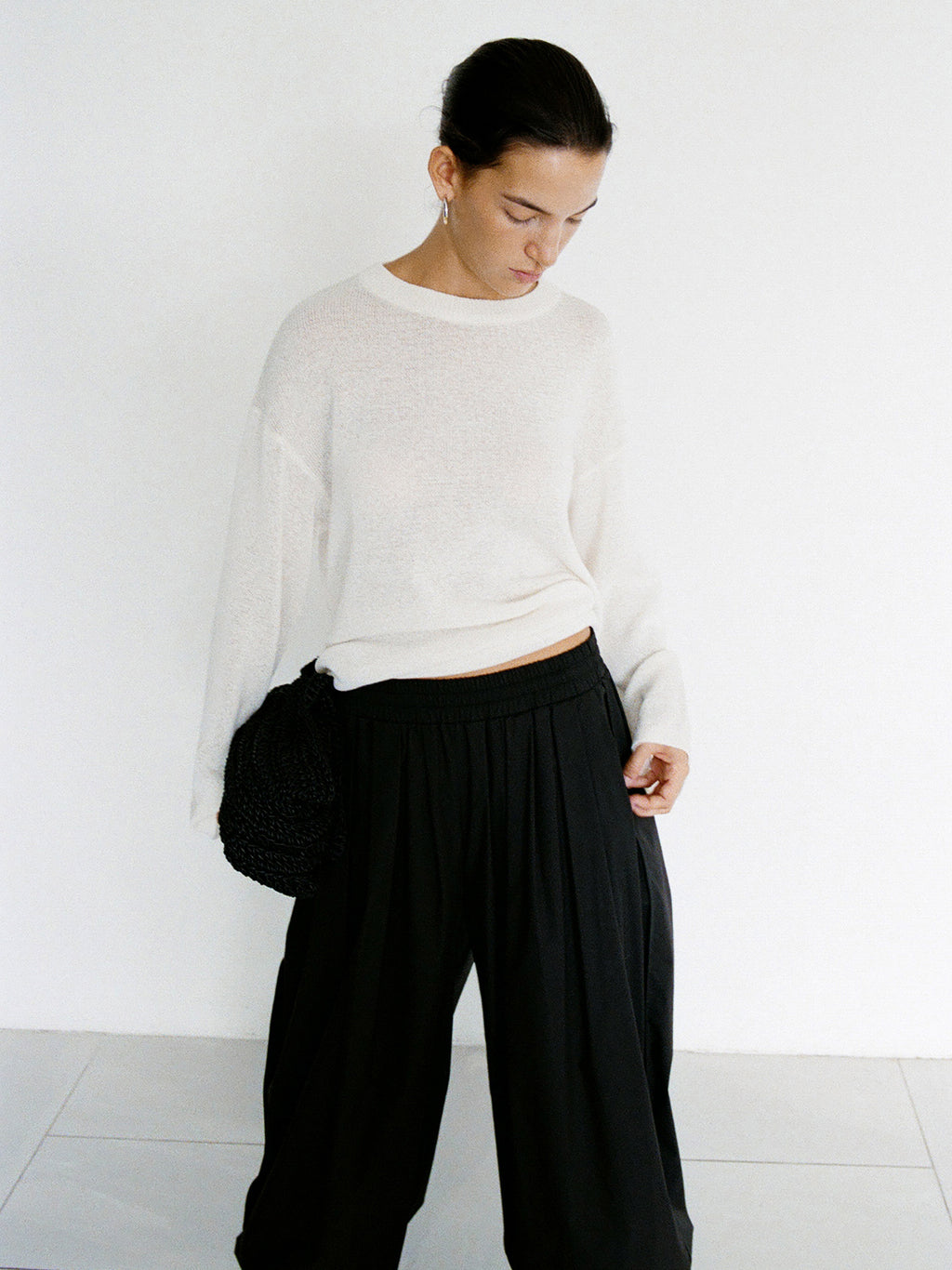 Parachute Banding Pants Black