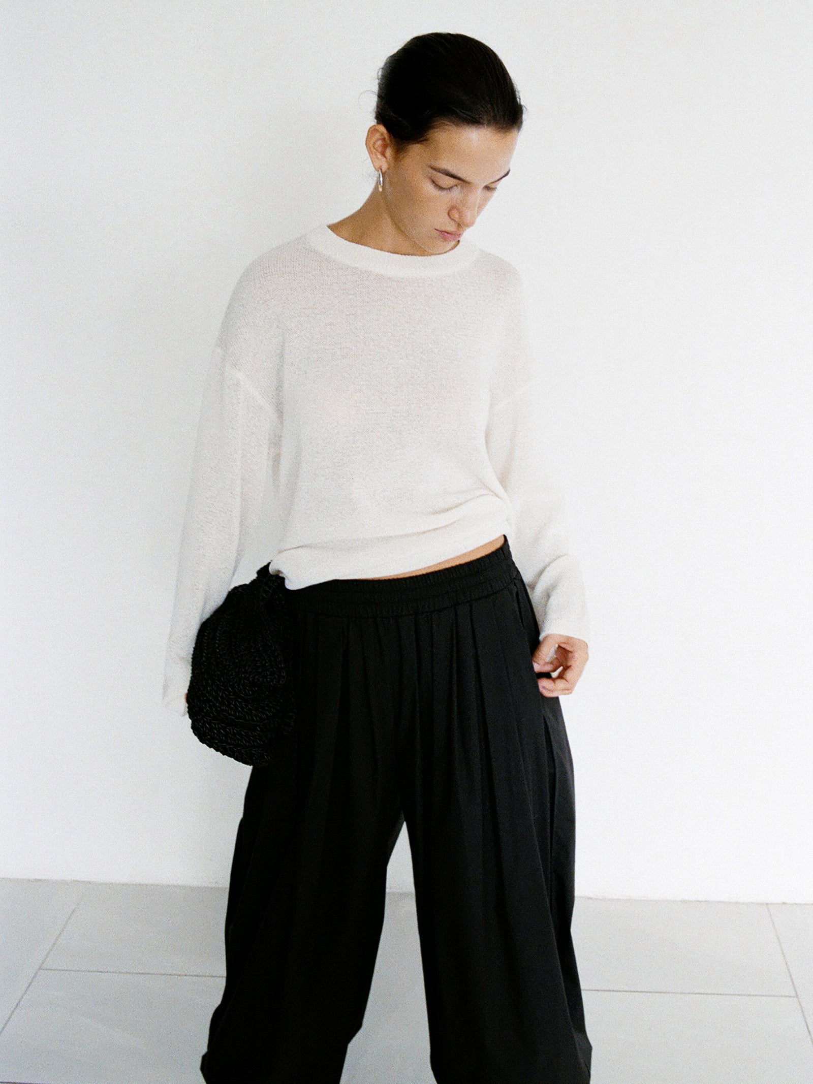 Parachute Banding Pants Black