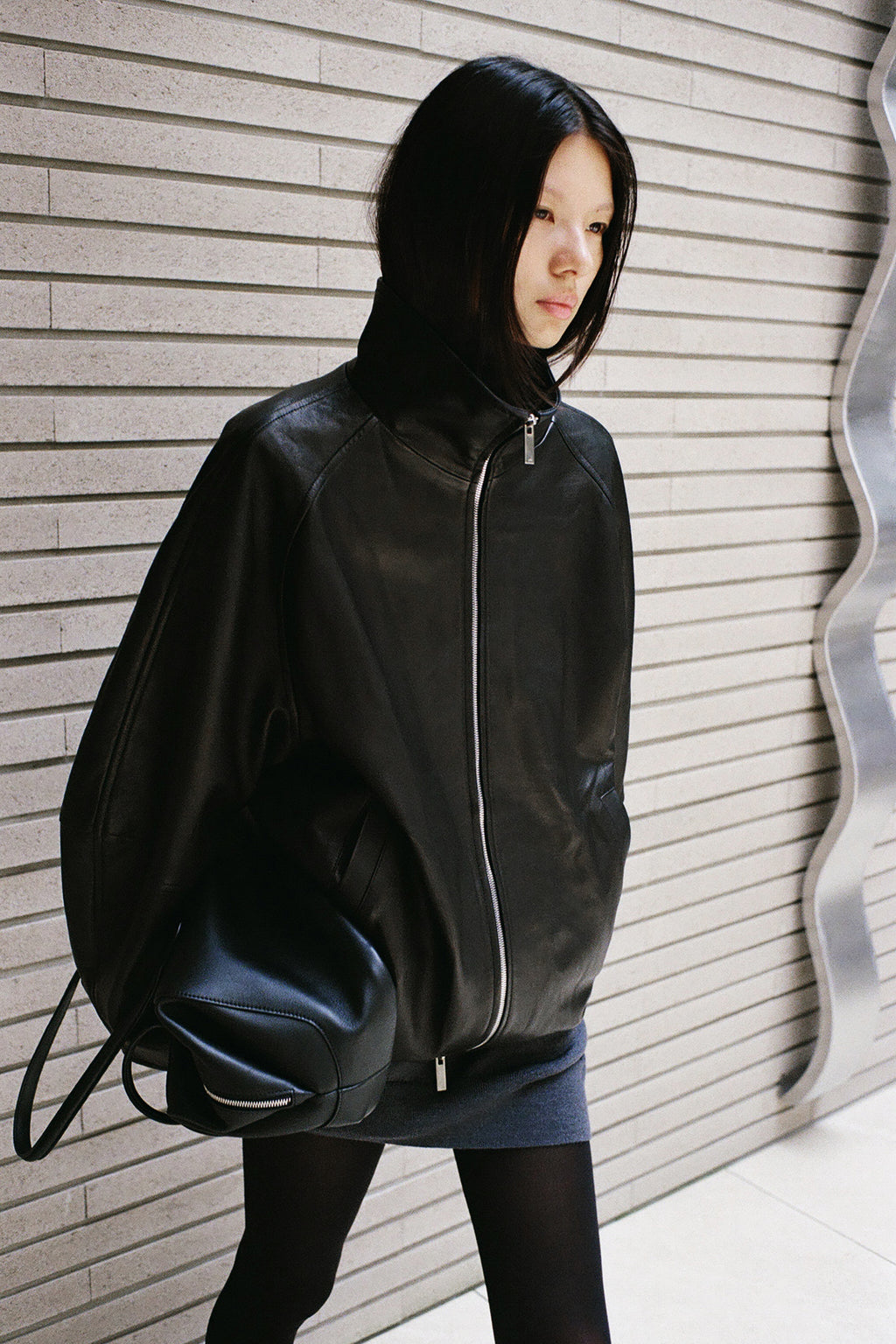 Real Lamb Minimal Jumper Black