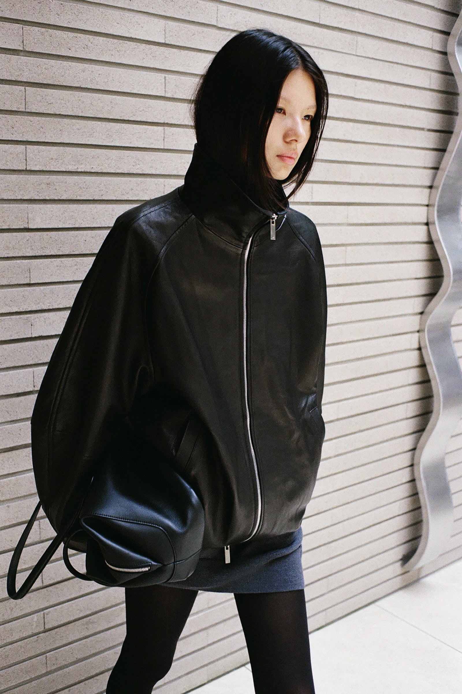 Real Lamb Minimal Jumper Black
