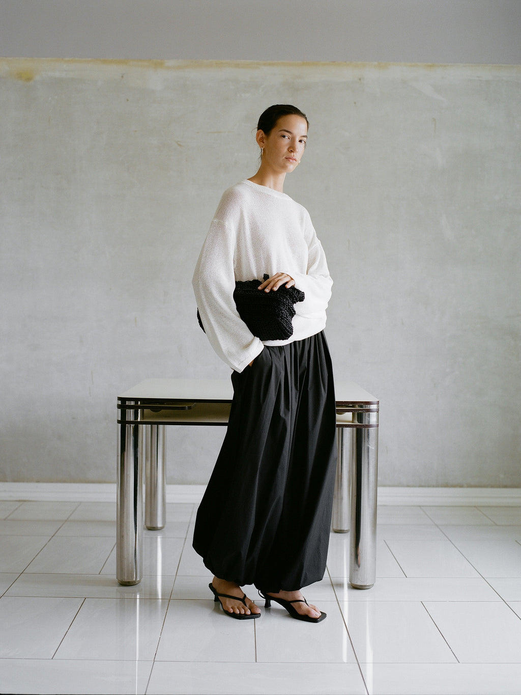 Parachute Banding Pants Black