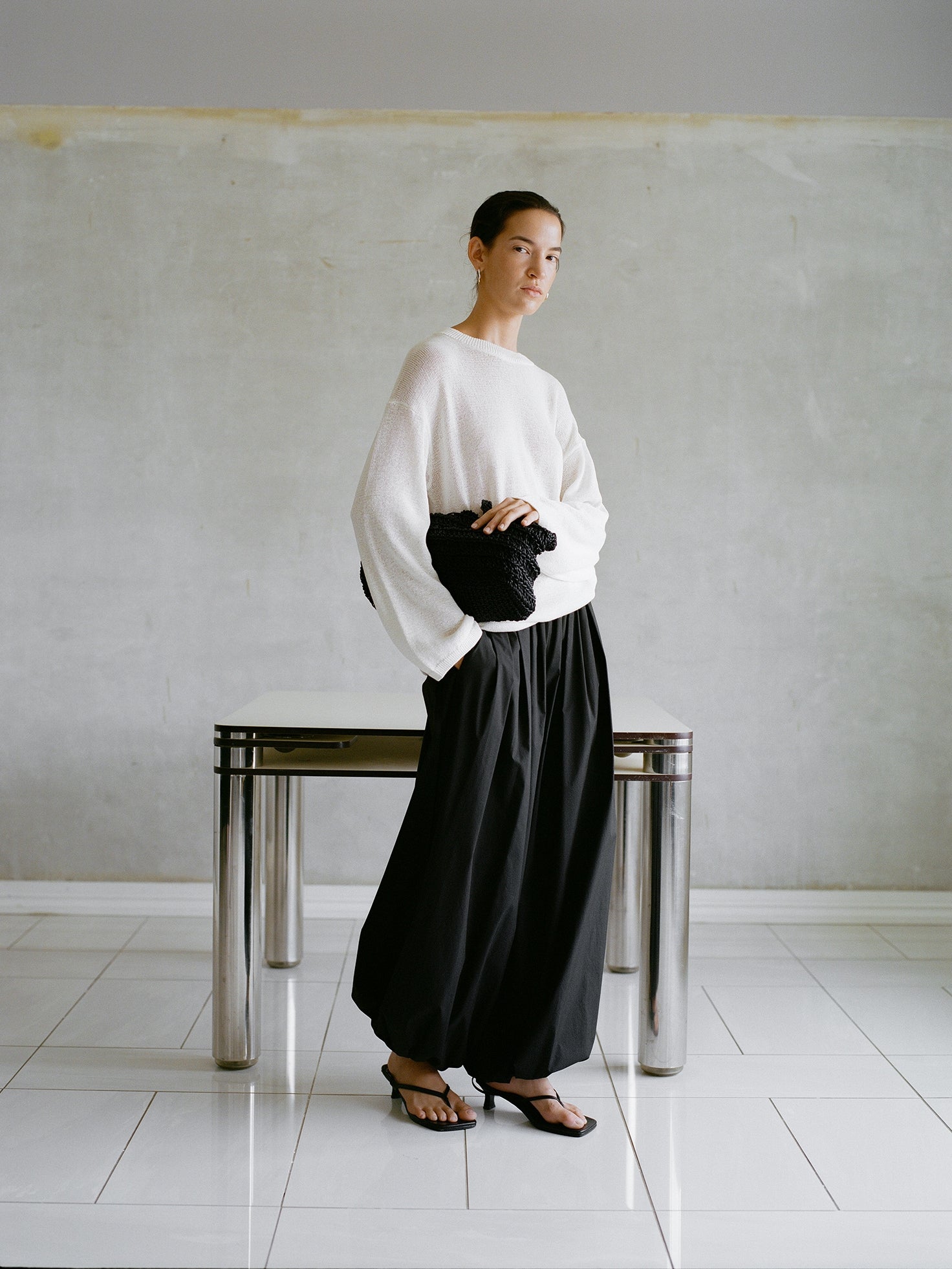 Parachute Banding Pants Black
