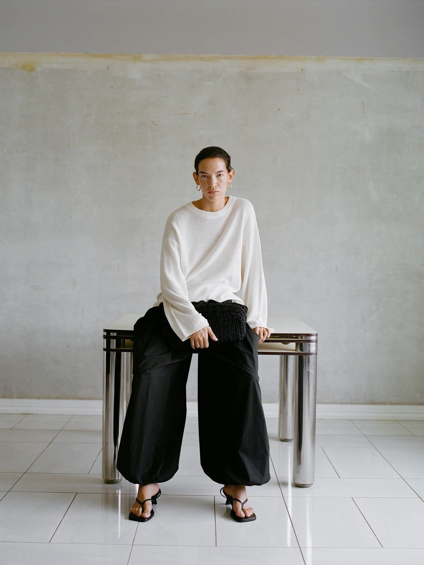 Parachute Banding Pants Black