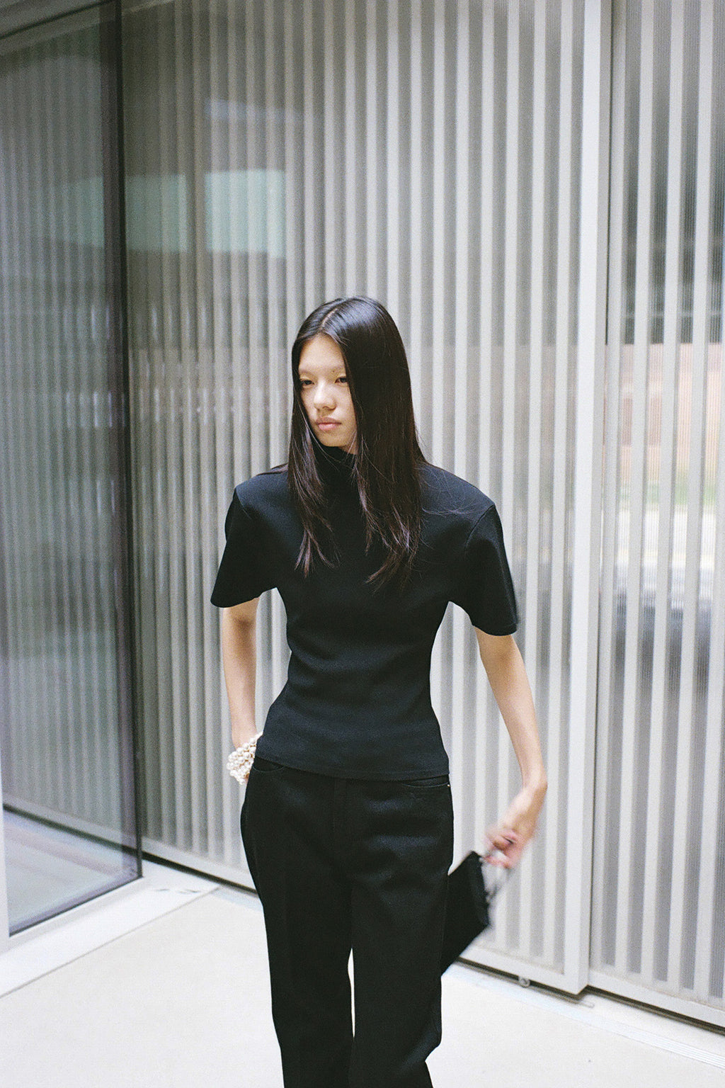 High-density short-sleeve knit