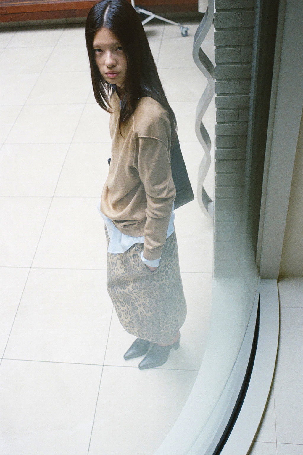 Washable 100% Wool Detail Cardigan Beige