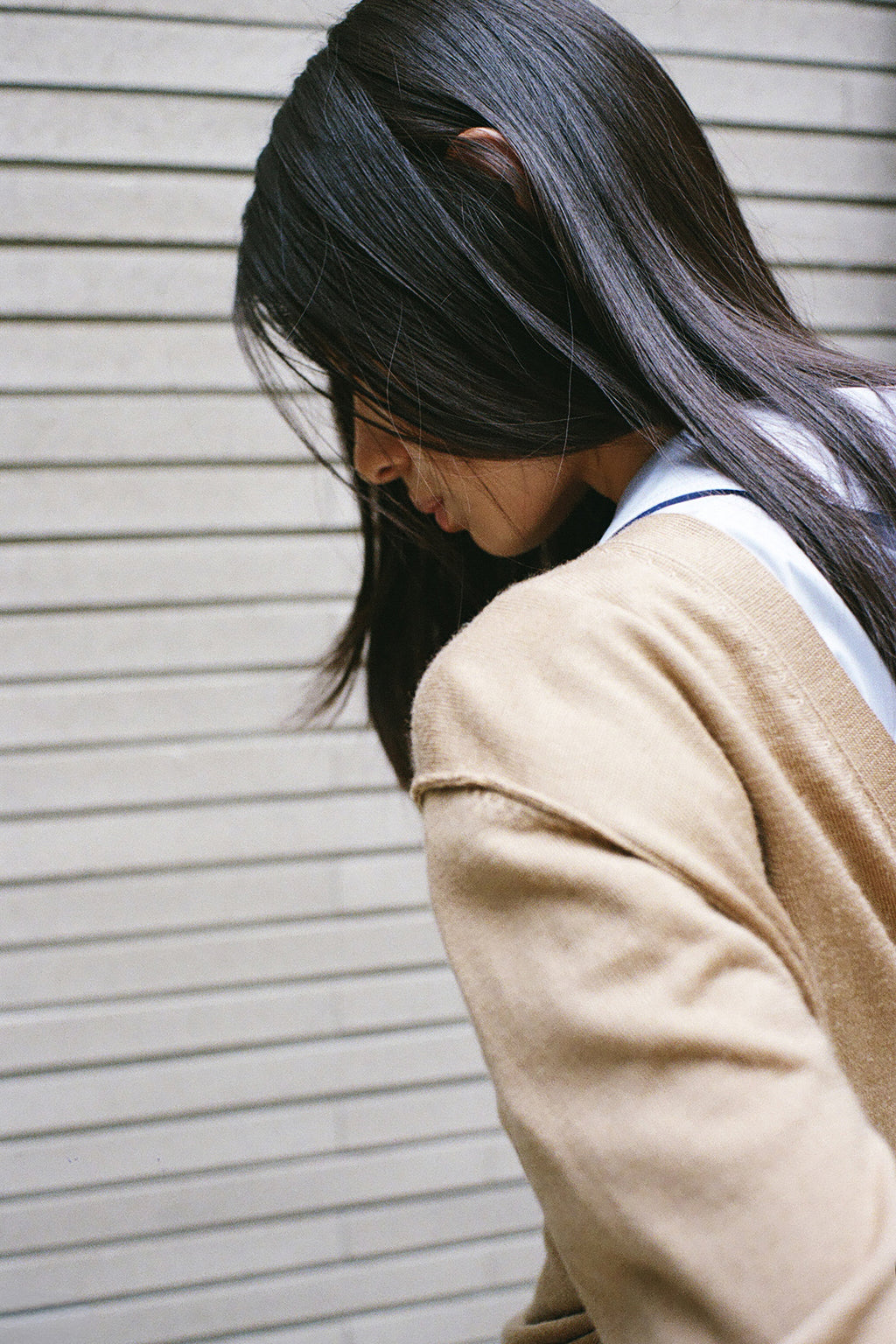 Washable 100% Wool Detail Cardigan Beige