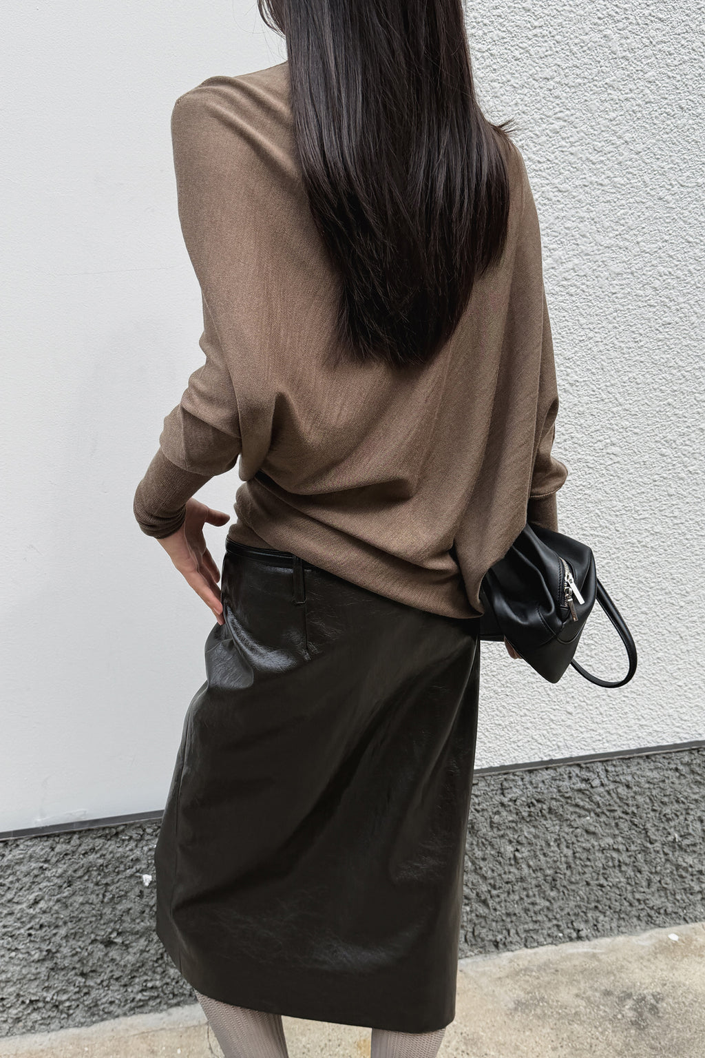 Washable 100% Wool Pullover Taupe