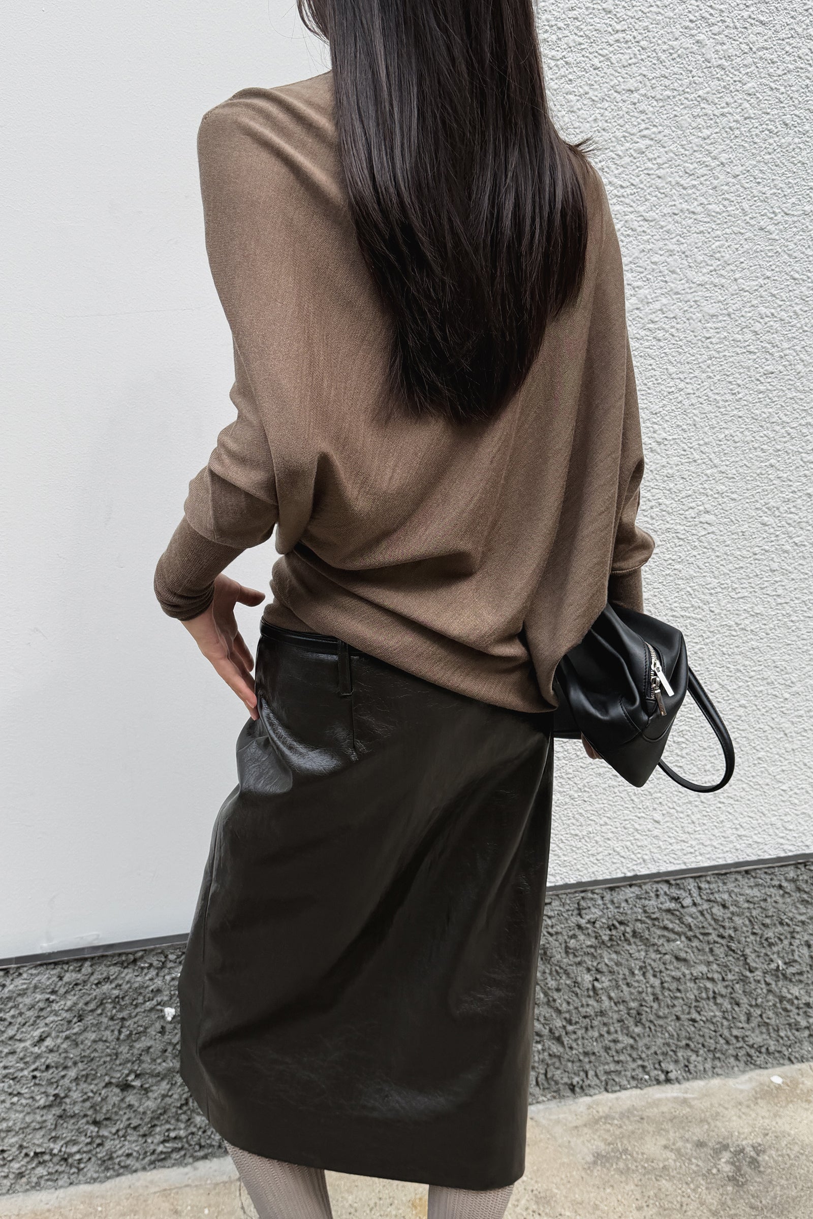 Washable 100% Wool Pullover Taupe