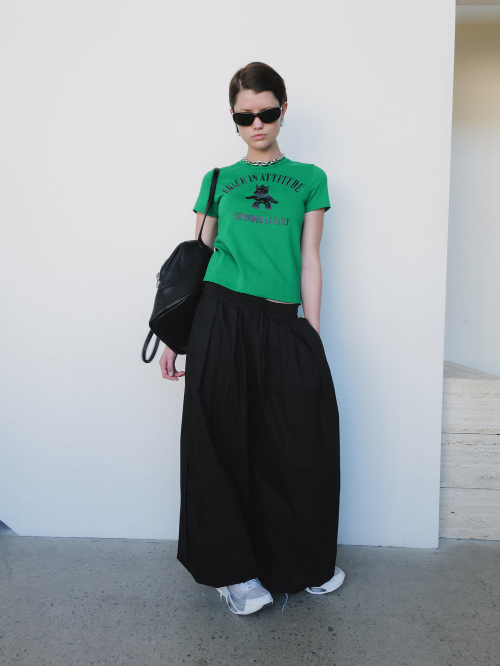 Parachute Banding Pants Black
