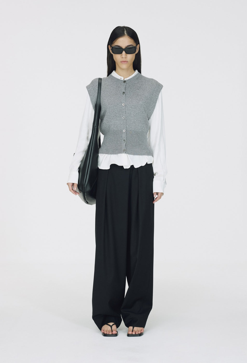 Spring Wool Vest Gray