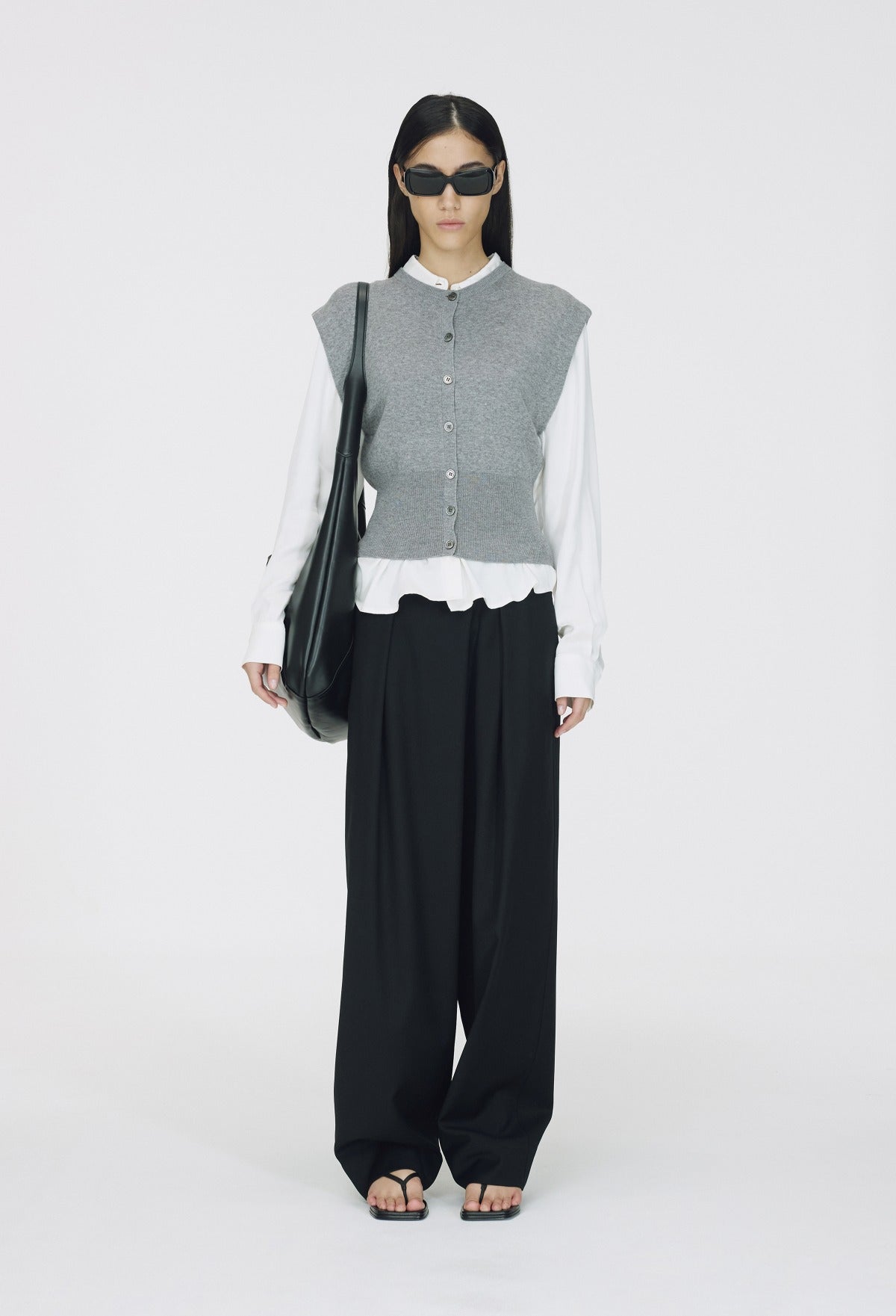 Spring Wool Vest Gray