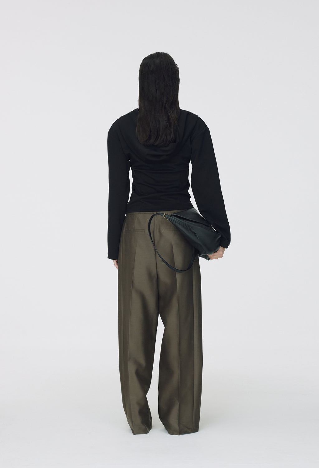 Draped Hooded Top