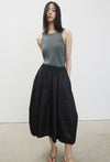 Washable Wool Cotton Curved Top Melan Black