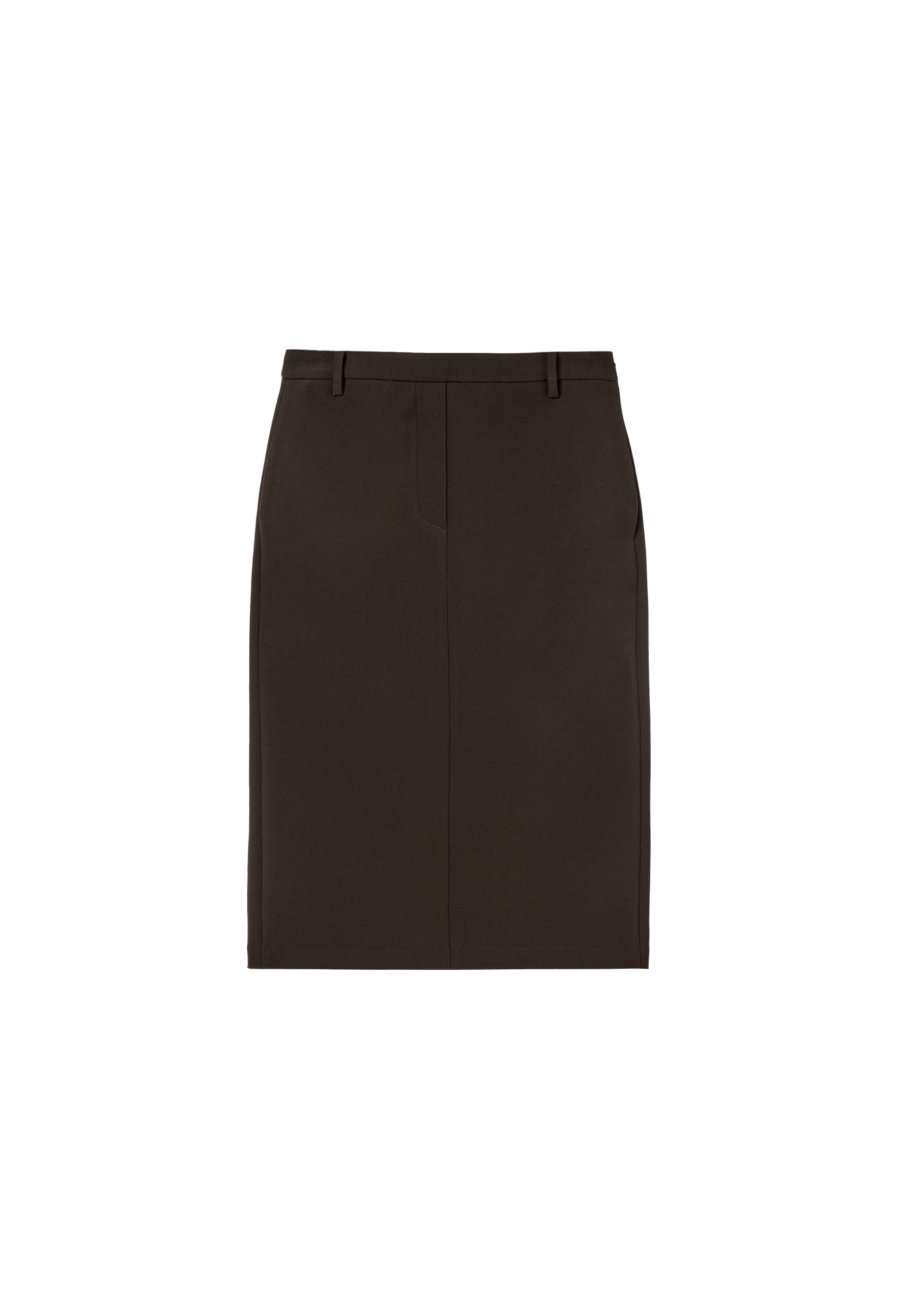 High-density Slim-Fit Skirt Brown