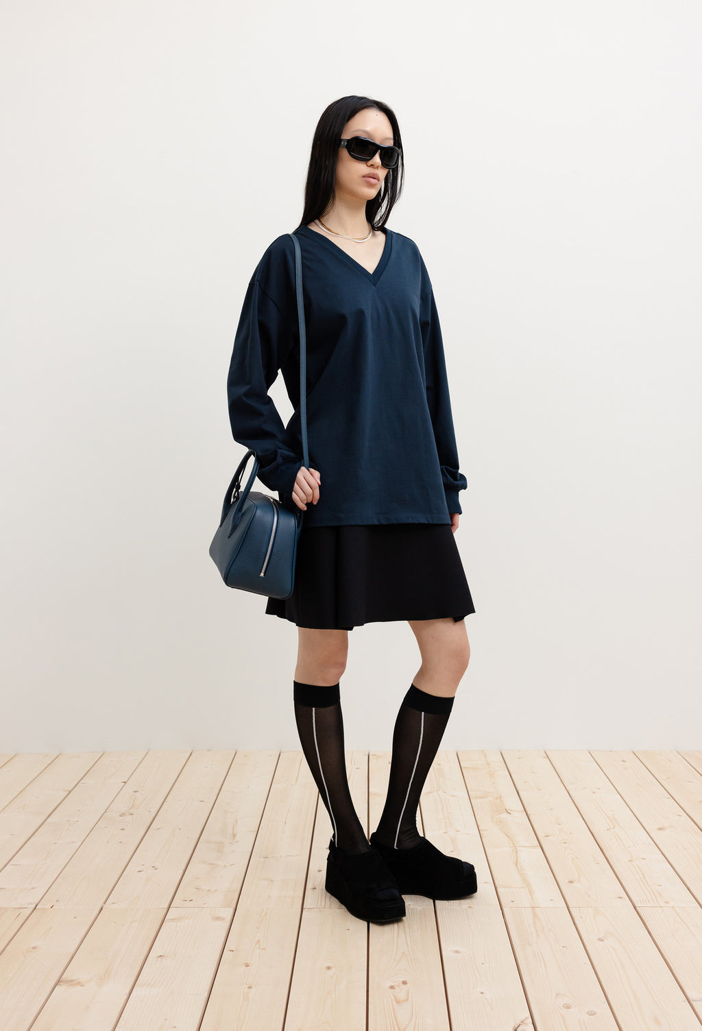플레어 미니 스커트 블랙