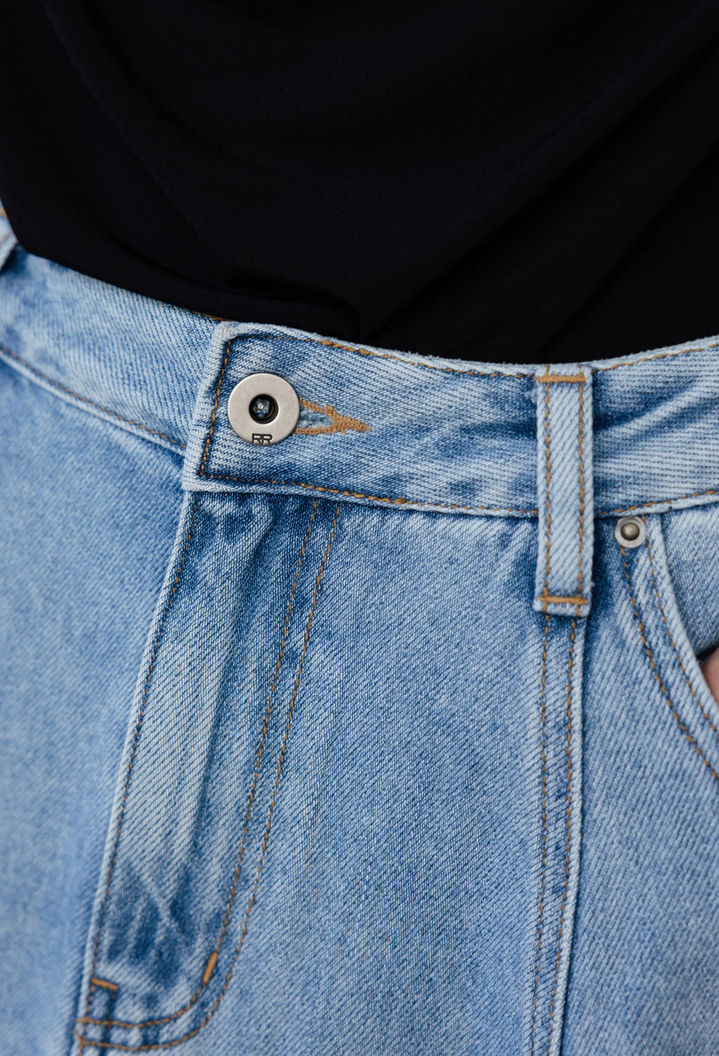 Flare denim skirt