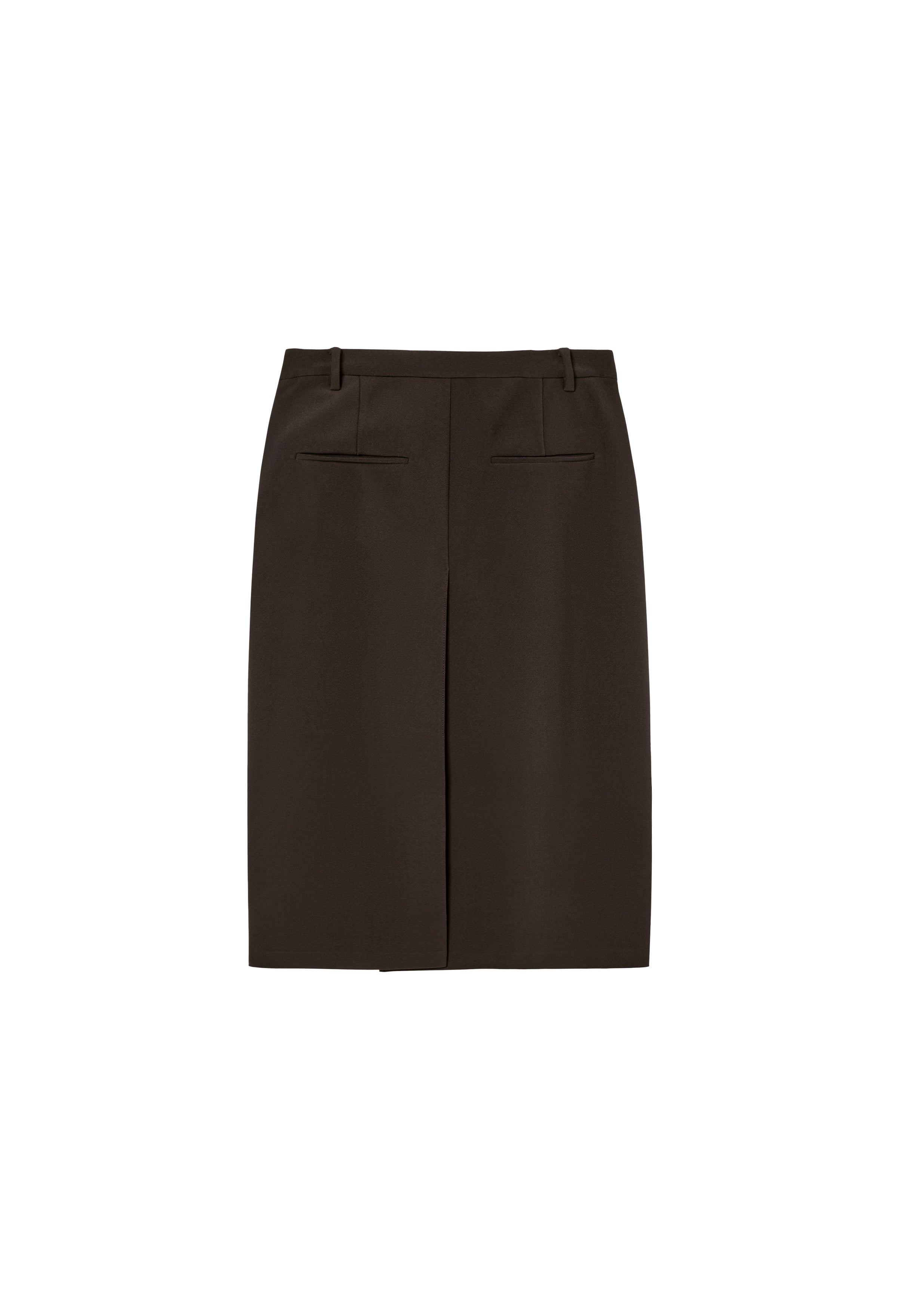 High-density Slim-Fit Skirt Brown