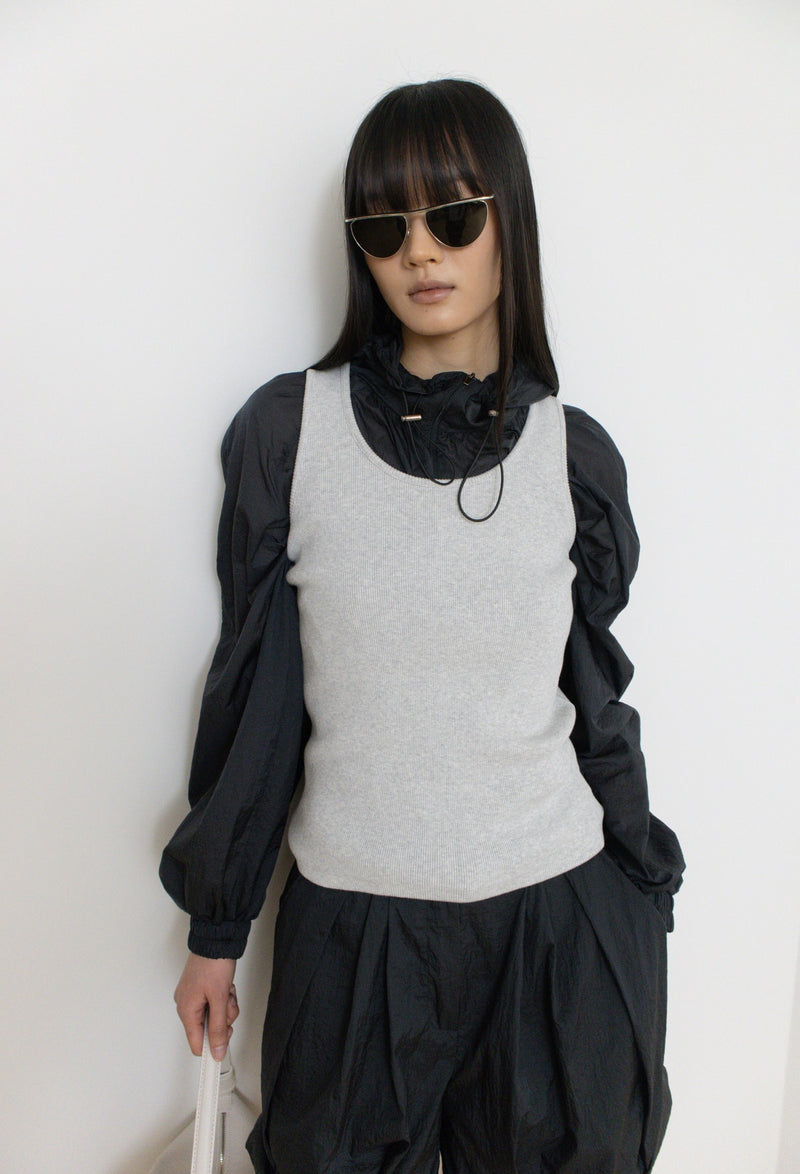 Comfy Sleeveless Top Gray