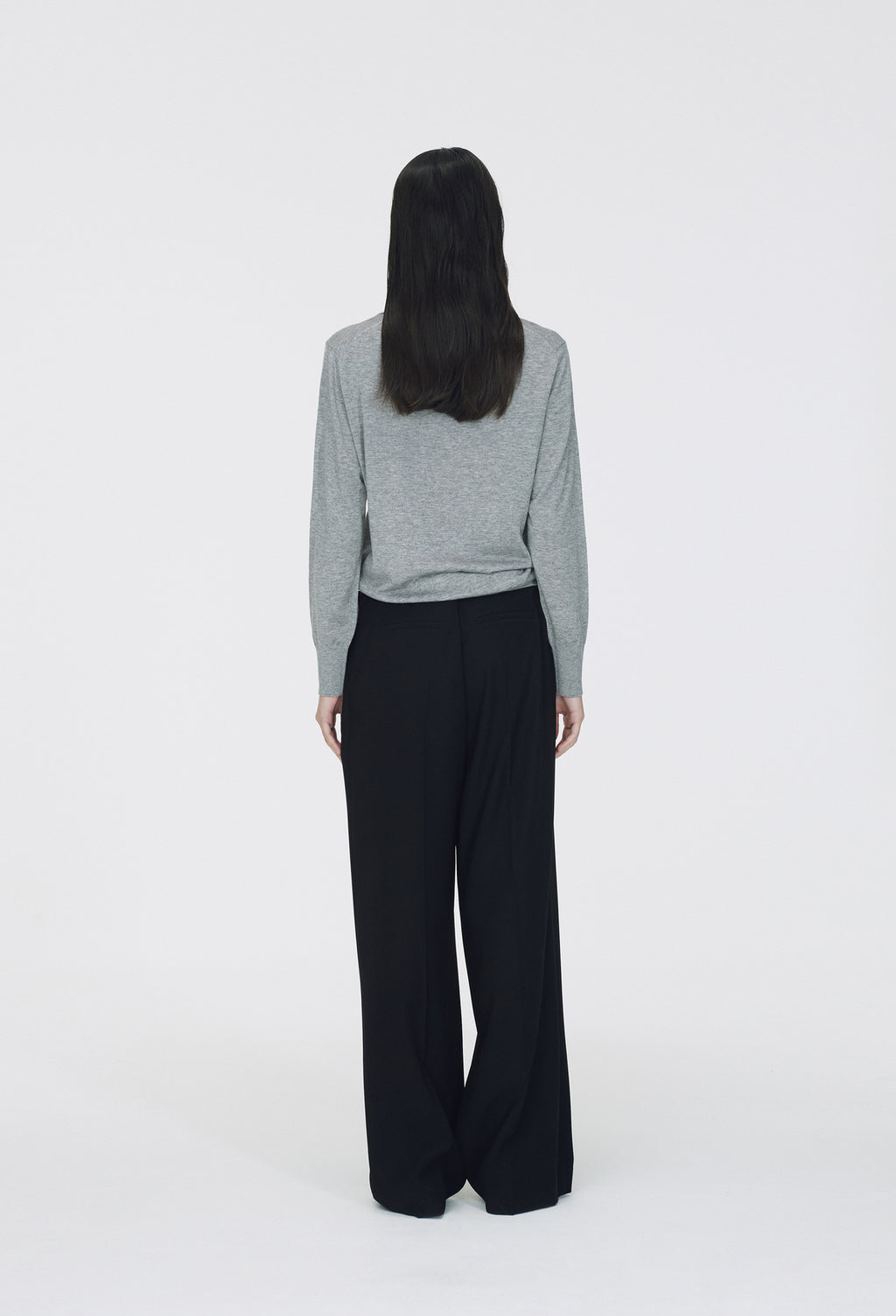Spring Wool Pique Knit Gray